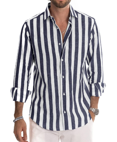 Pieter - Chemise en Coton Rayé - Intemporel - Hommes-2