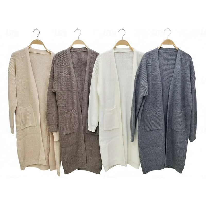 Aurélie - Cardigan Chic Long Grosse Maille