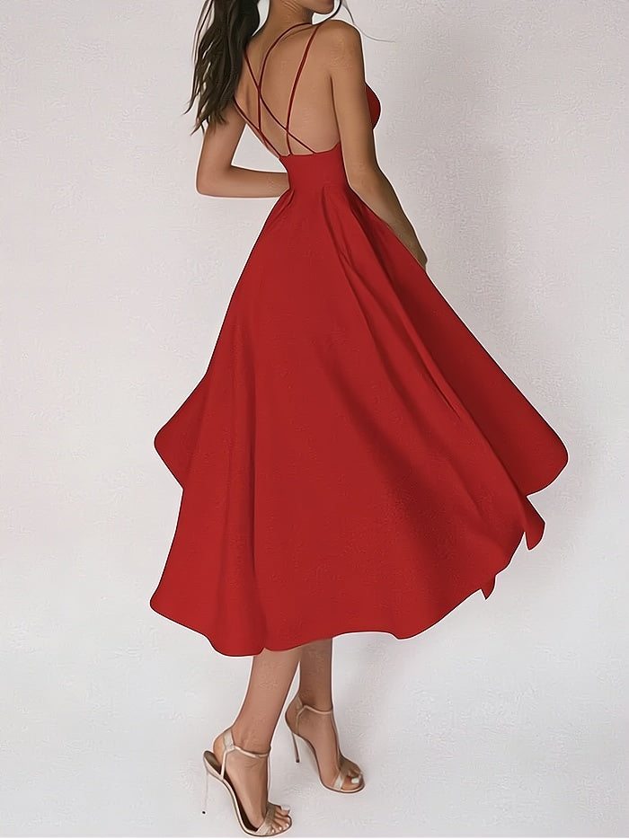 Charline - Robe Élégante Avec Col En V