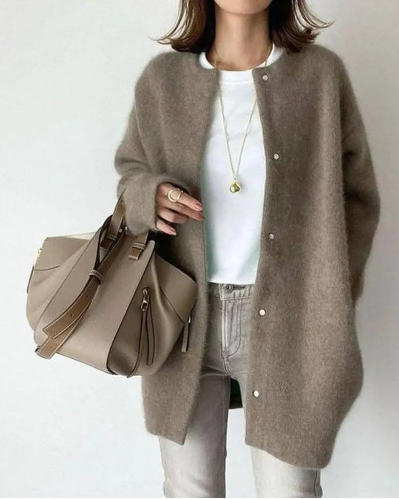 Camille - Cardigan Élégant Long Oversize