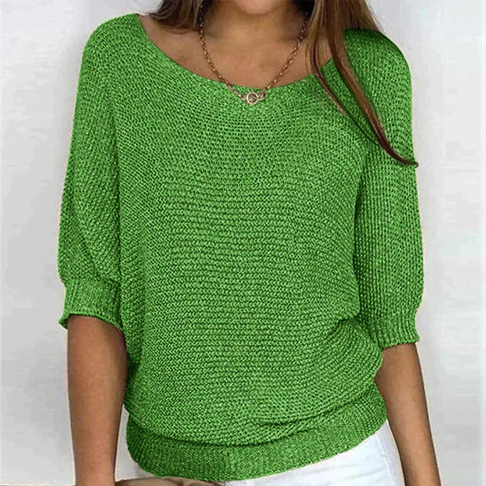 Isabelle - Pull Flatteur Maille Col Bateau