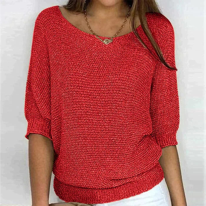 Isabelle - Pull Flatteur Maille Col Bateau