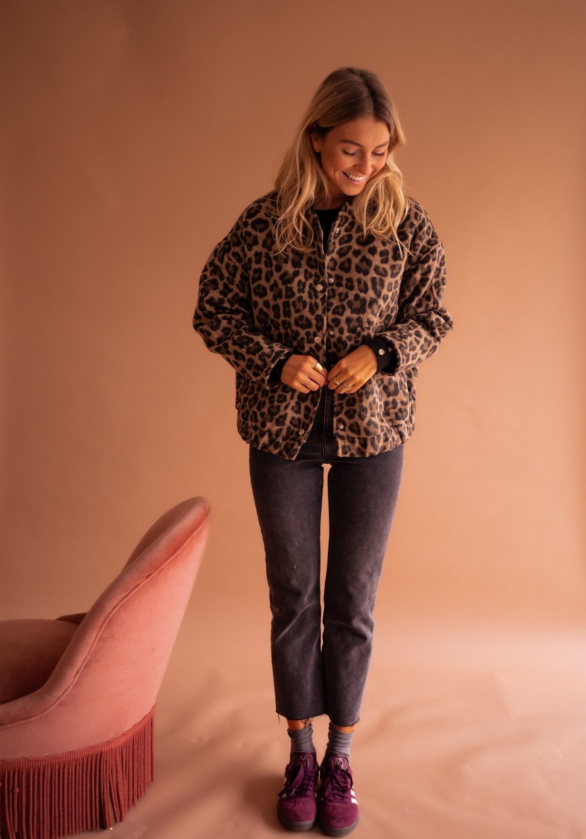 Christine | Veste Chic Léopard Teddy