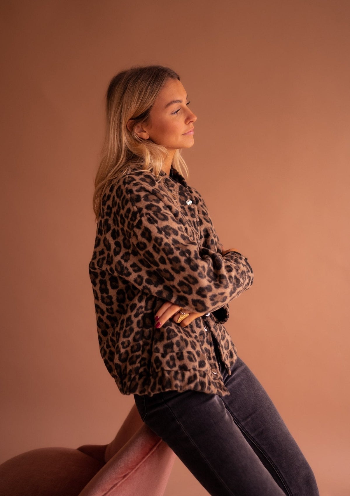 Christine | Veste Chic Léopard Teddy