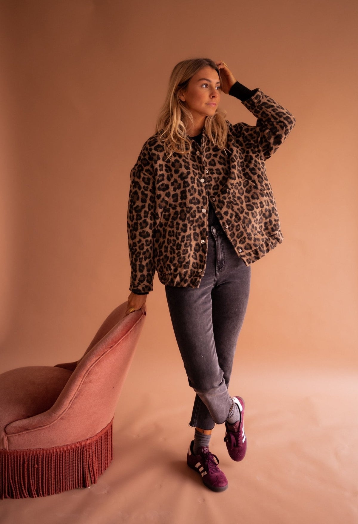 Christine | Veste Chic Léopard Teddy