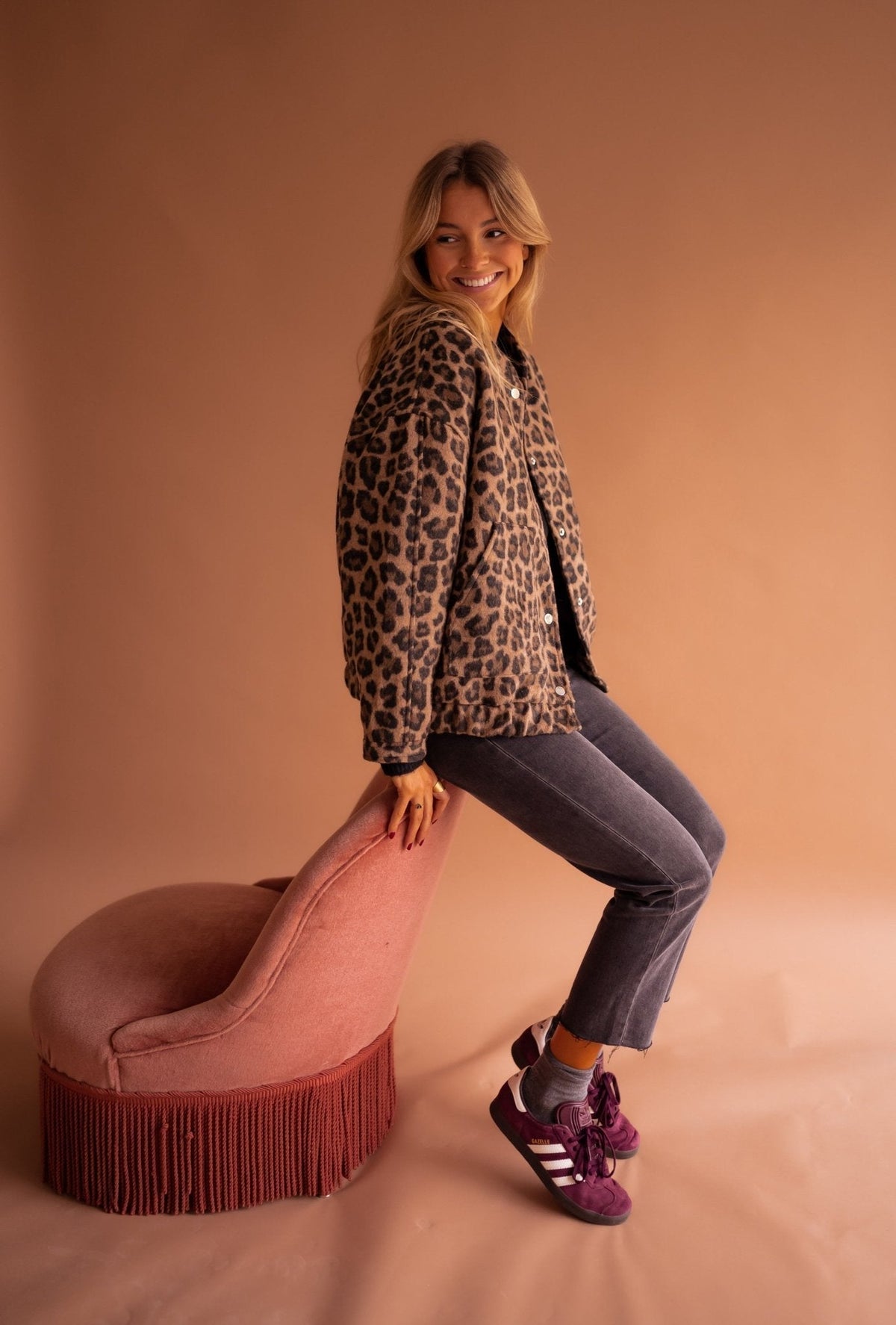 Christine | Veste Chic Léopard Teddy