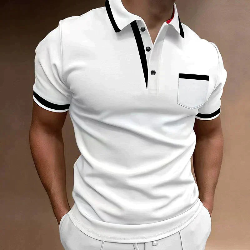Dante - Polo Manches Courtes Slim Fit Chic Homme