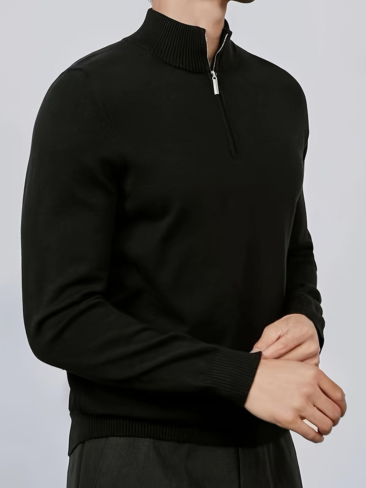 Antoine - Pull Élégant Col Montant Zippé