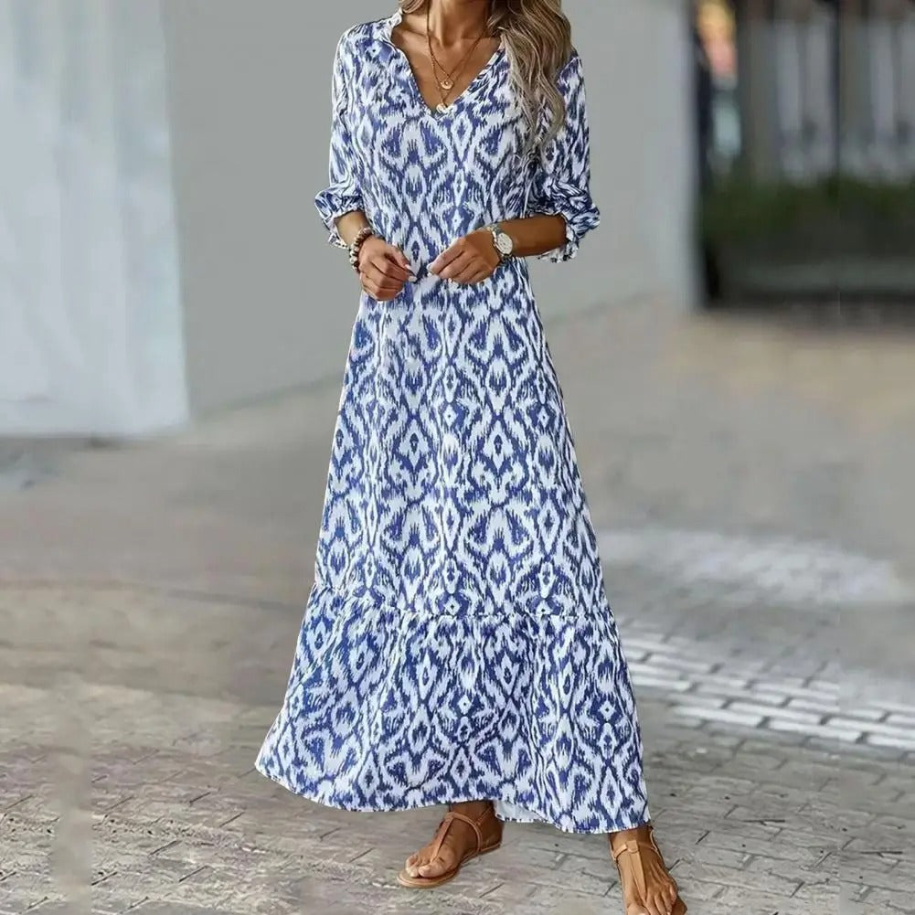 LĂ©a - Robe Cocktail Dentelle ĂlĂ©gante Mi-Longue Femme