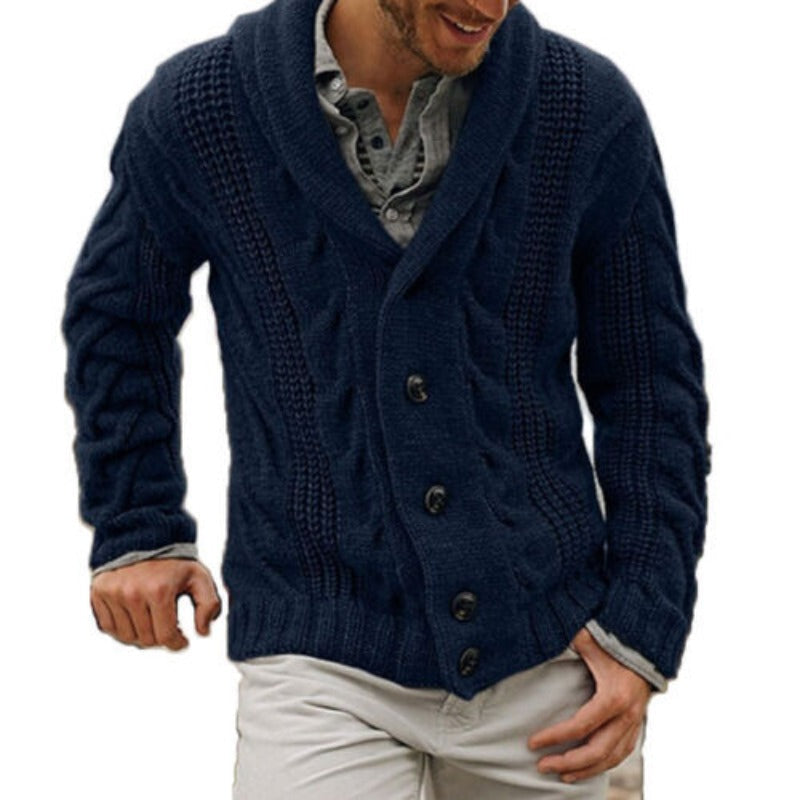 Sébastien - Cardigan Classique Torsadé Boutonné
