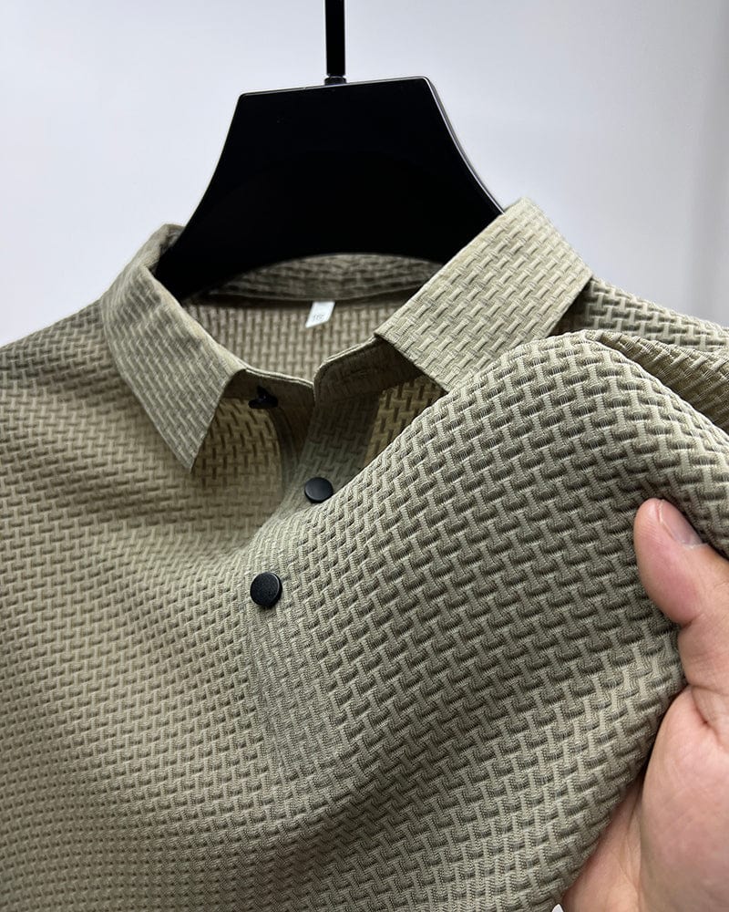 Men Polo structuré moderne | Polo à bras long-4