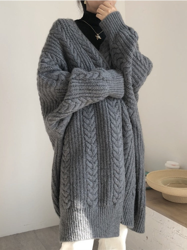 Valérie - Gilet Élégant Long Torsadé
