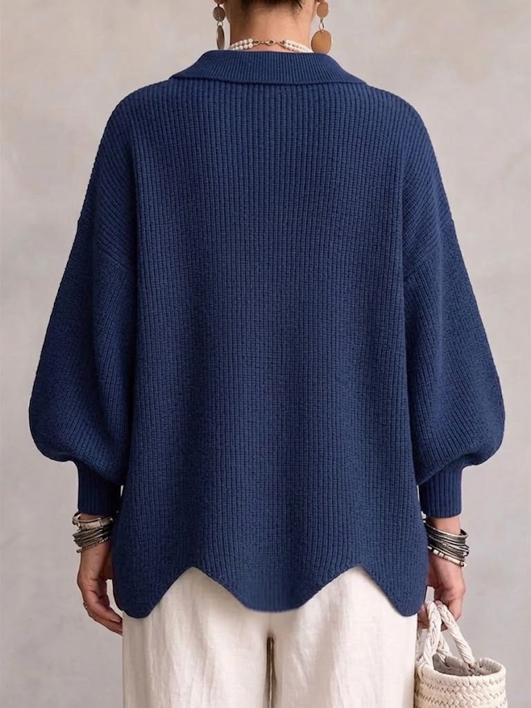Juliette - Cardigan Élégant Grosse Maille Boutons Dorés