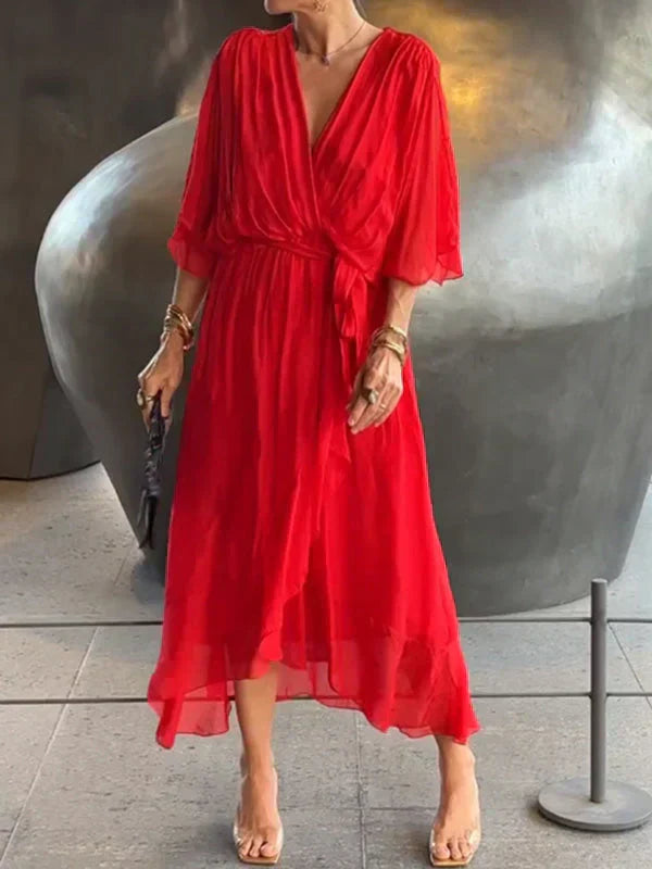Robe Longue Femme Fluide en Mousseline - Céline