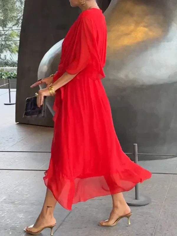 Robe Longue Femme Fluide en Mousseline - Céline