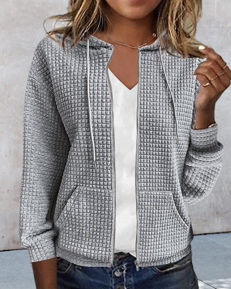 Chloé - Sweat à Capuche Chic Texturé Zippé