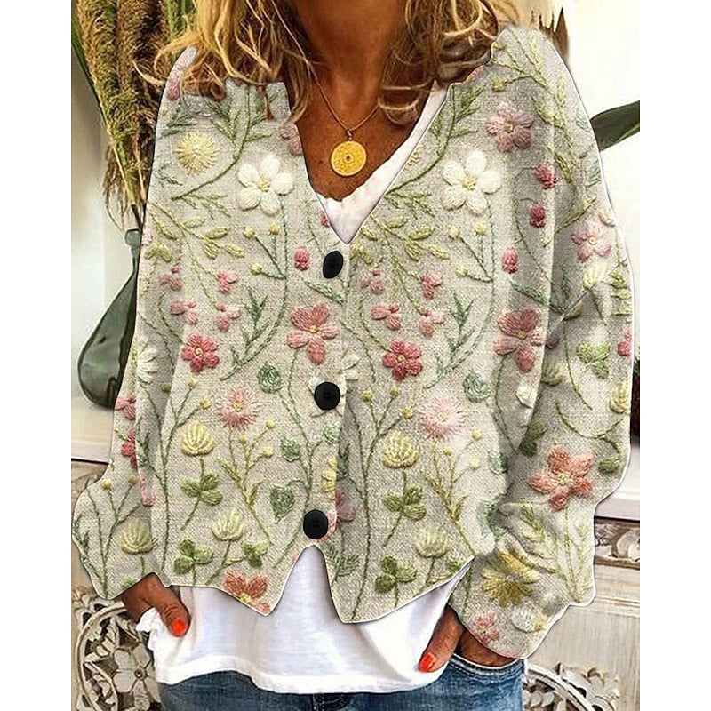 Manon - Gilet Féminin Fleuri Brodé