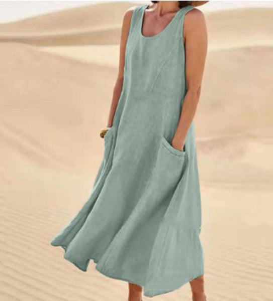 Elise - Robe En Coton Avec Poches
