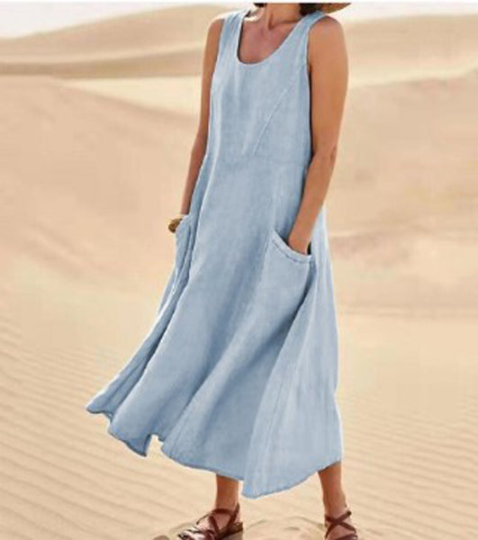 Elise - Robe En Coton Avec Poches