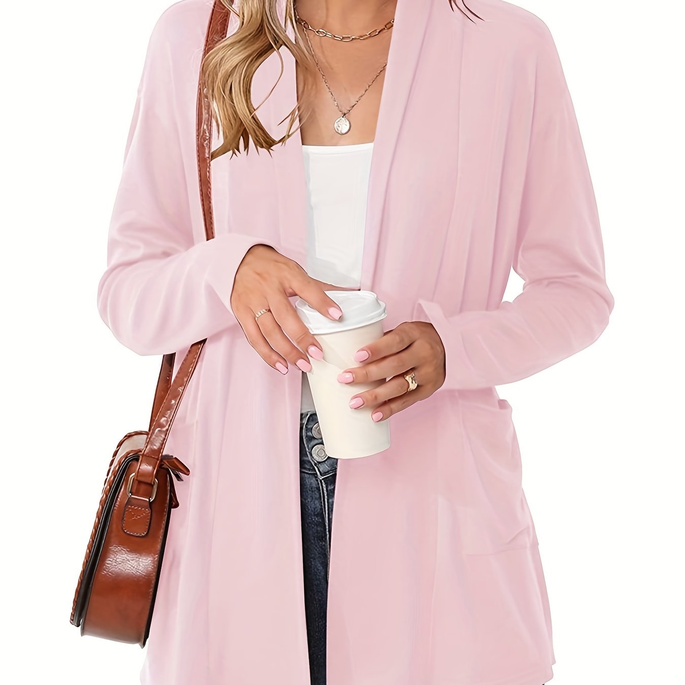 Camille - Gilet Élégant Long Poches