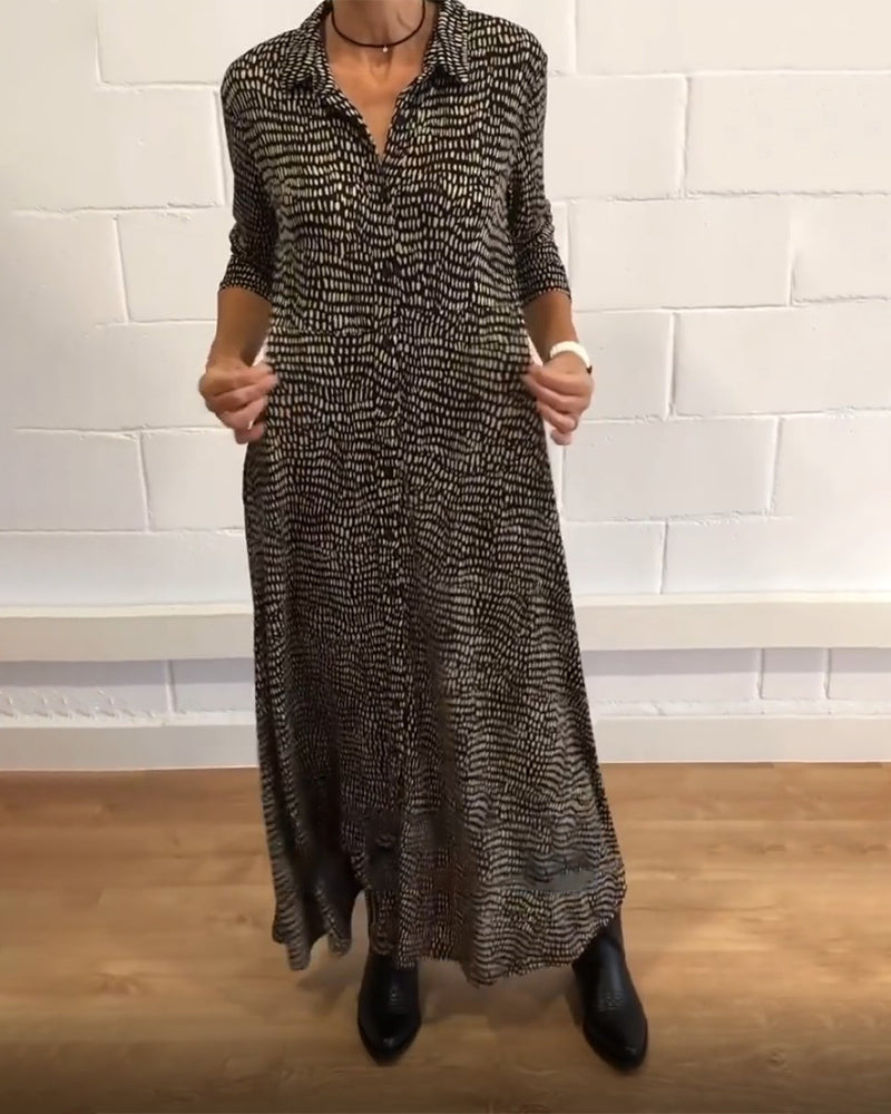 Robe Longue Femme Imprimée Chic - Inès