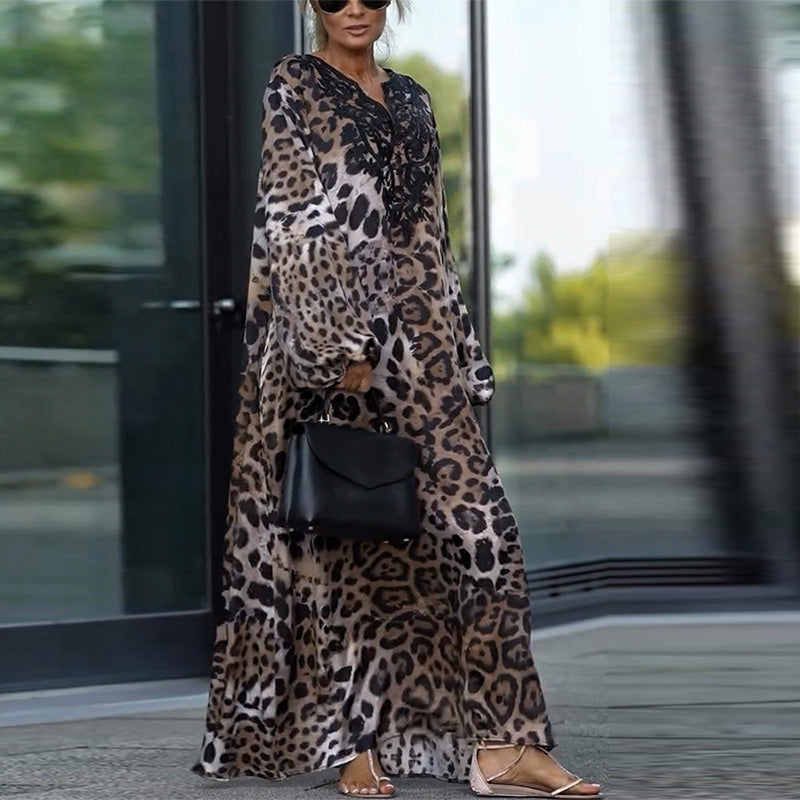 Robe Longue Femme Léopard - Chloé