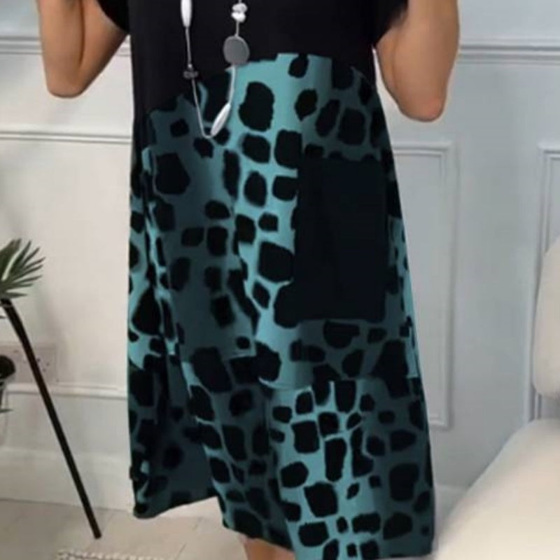 Robe Femme Léopard à Poches - Inès