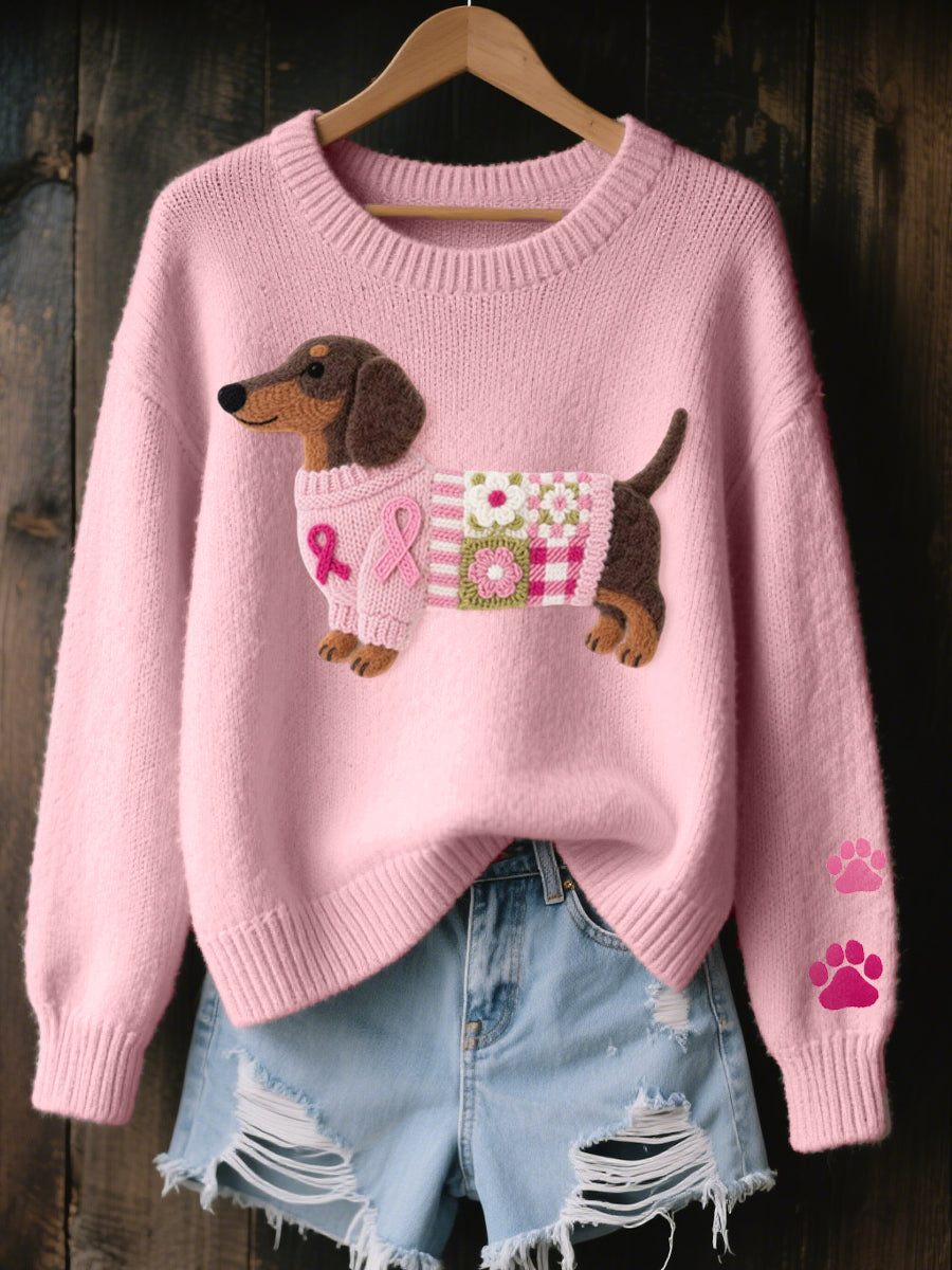 Corinne | Pull Chic Teckel Col Rond
