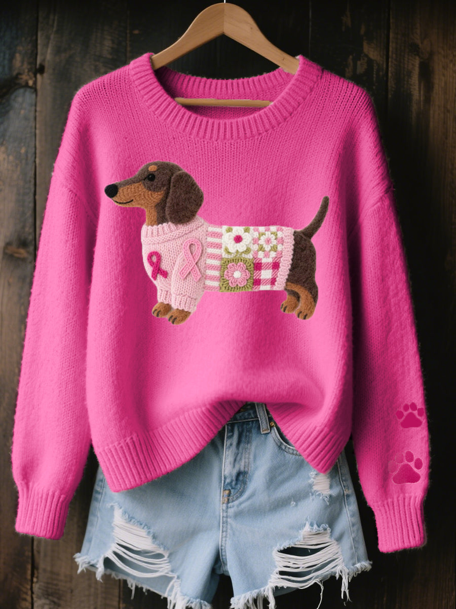 Corinne | Pull Chic Teckel Col Rond