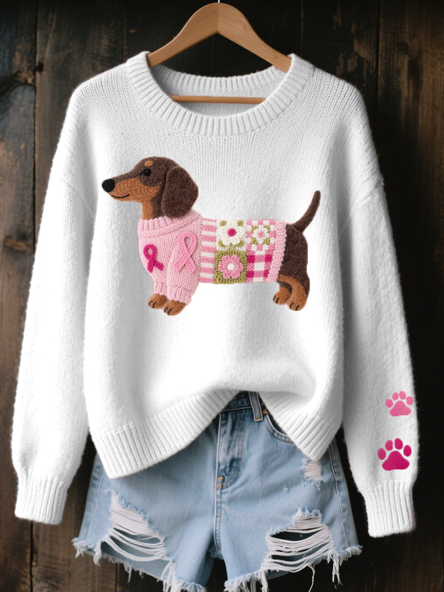 Corinne | Pull Chic Teckel Col Rond