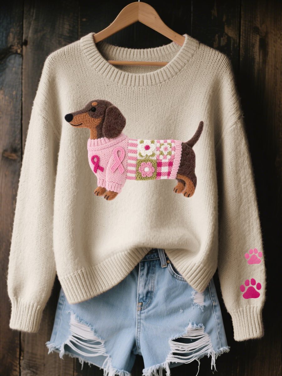 Corinne | Pull Chic Teckel Col Rond