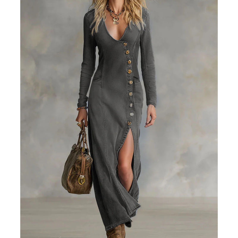 Nadia - Robe Longue Femme en Jean