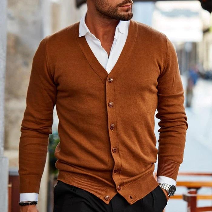 Marc - Cardigan Élégant Boutonné Col V