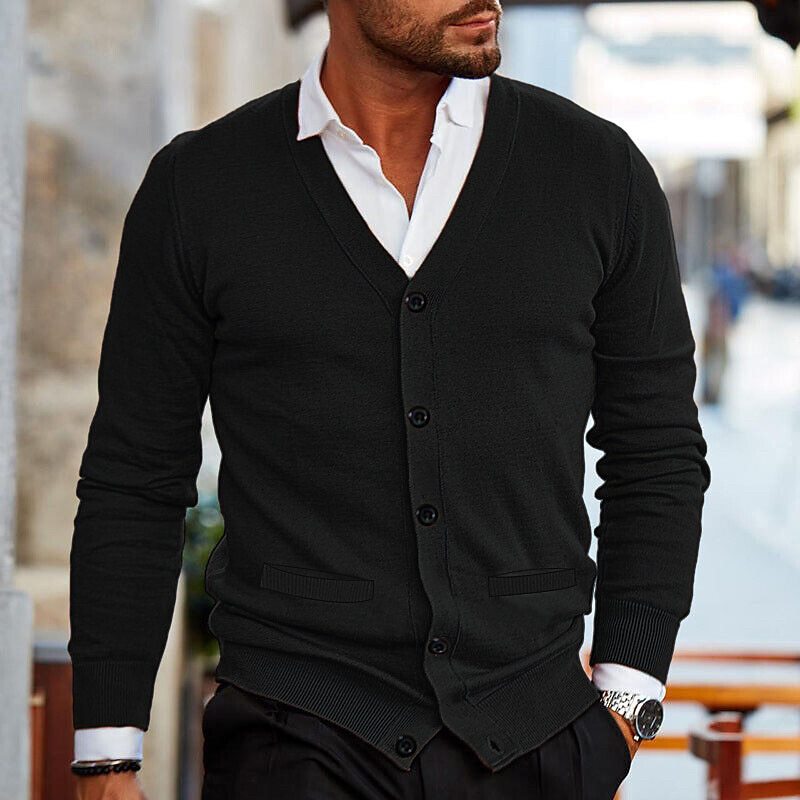 Marc - Cardigan Élégant Boutonné Col V