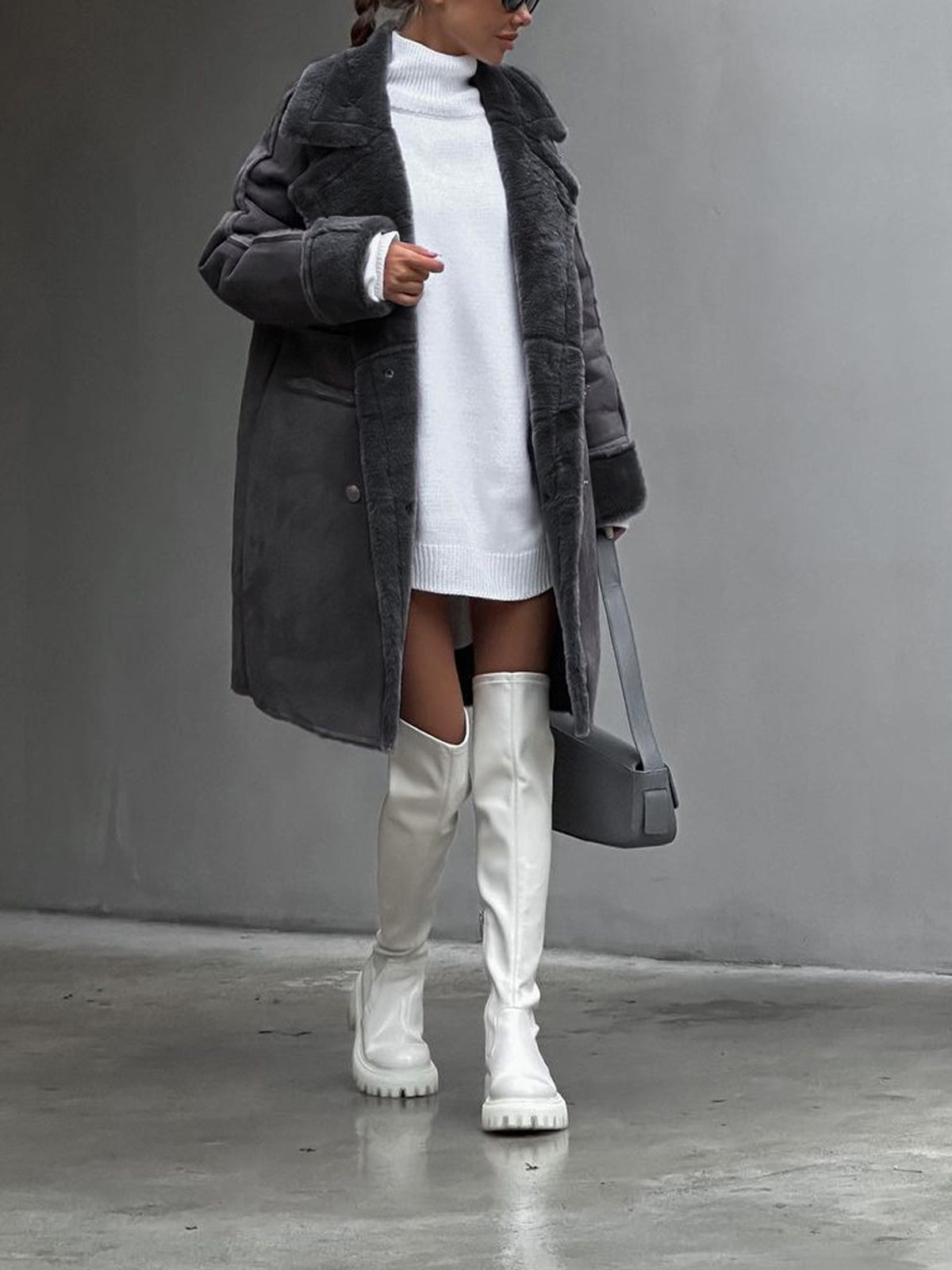 Monique | Manteau Élégant Long Teddy