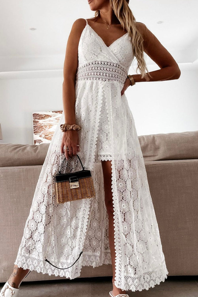 Marine - Robe Maxi Boho Imprimé Ikat Femme