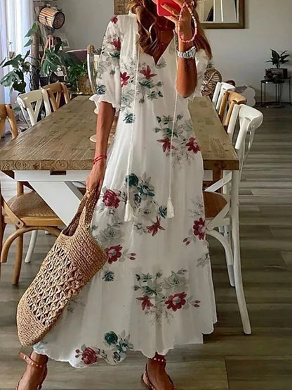 Corinne - Robe Longue Femme Bohème Ethnique