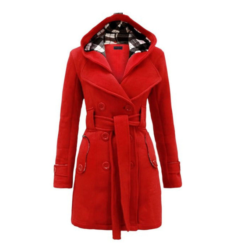 Ămilie | Manteau Chic CeinturĂ© Ă Capuche