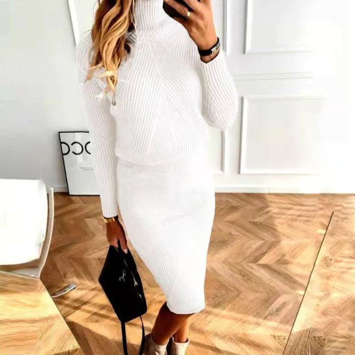 Amaris - Robe Pull Tricotée avec Confort Douillet Femme