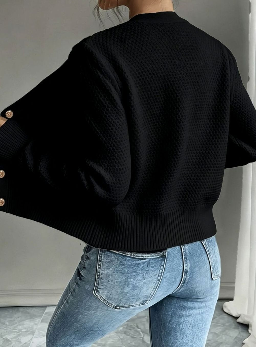 Isabelle - Cardigan Élégant Torsadé Boutonné