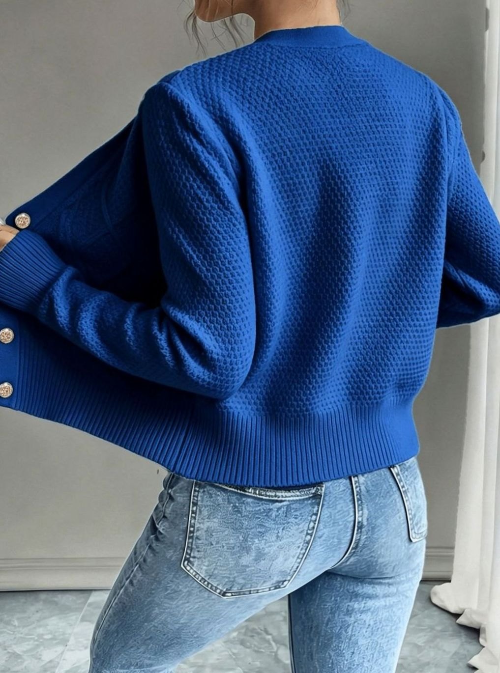 Isabelle - Cardigan Élégant Torsadé Boutonné