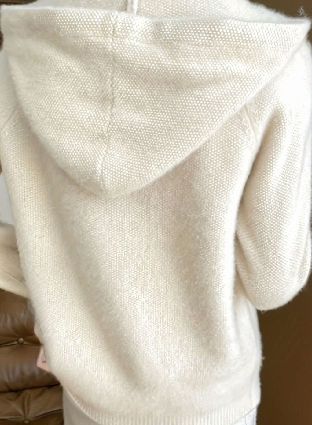 Sandrine - Cardigan Élégant Oversize Zippé à Capuche
