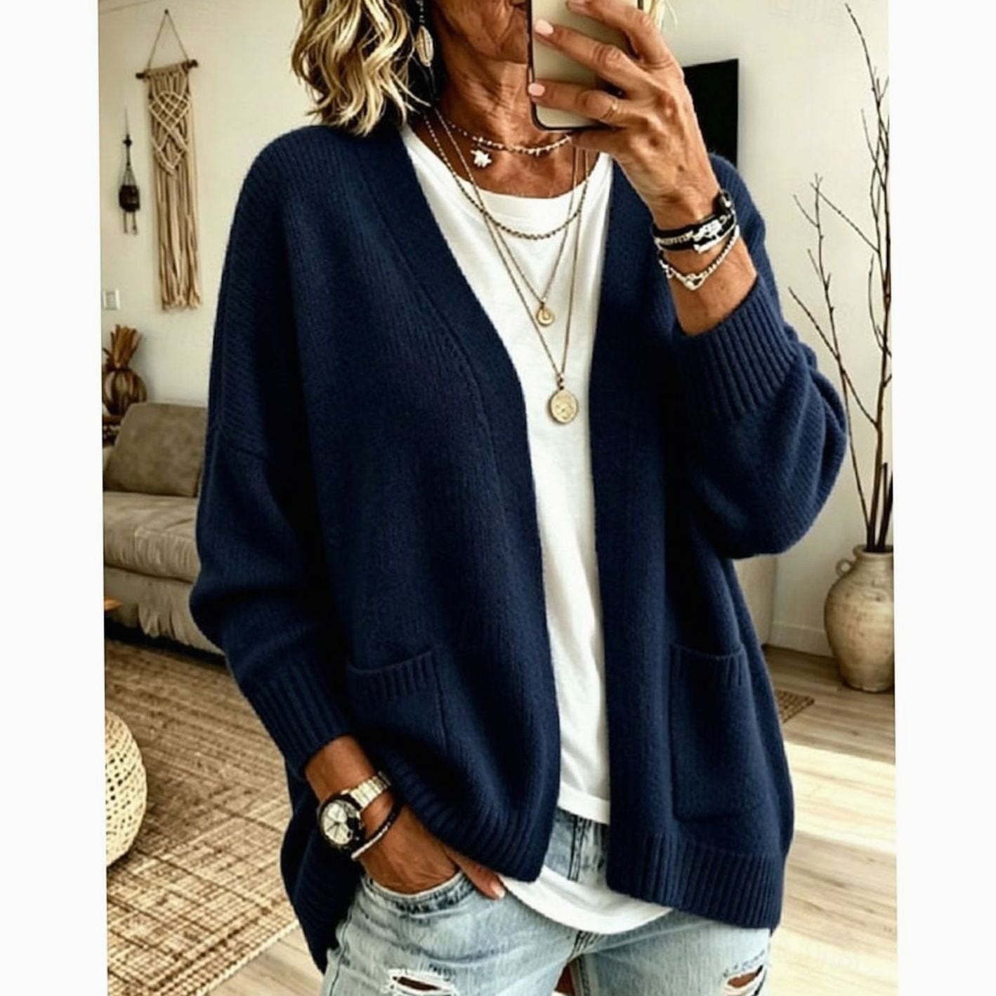Chloé - Cardigan Élégant Oversize Maille