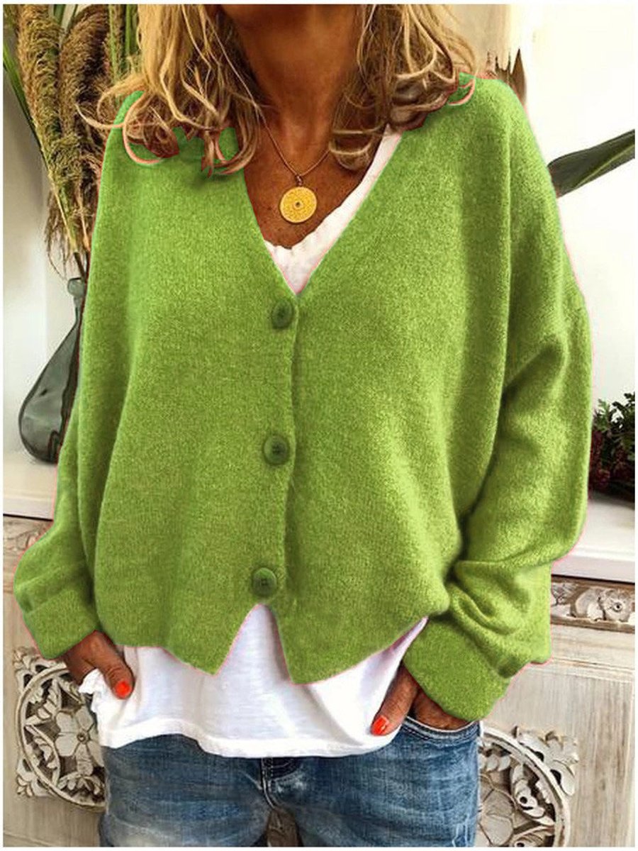 Camille - Cardigan Élégant Oversize Col V