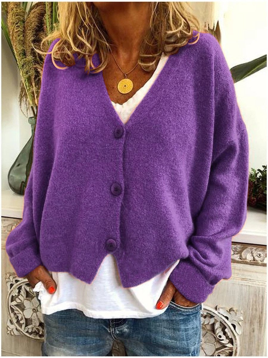 Camille - Cardigan Élégant Oversize Col V