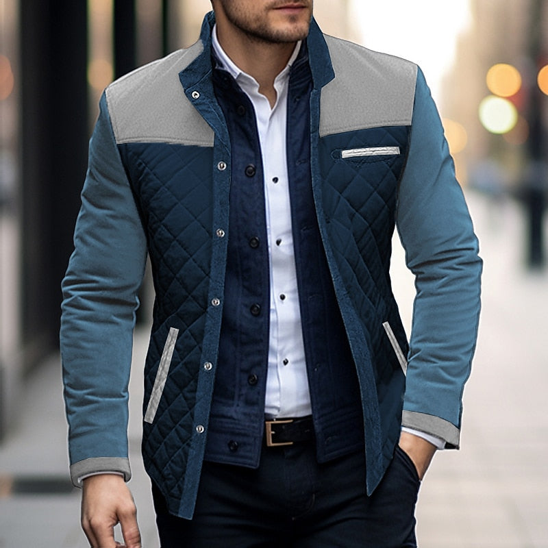 Olivier - Veste Chic Matelassée Col Montant