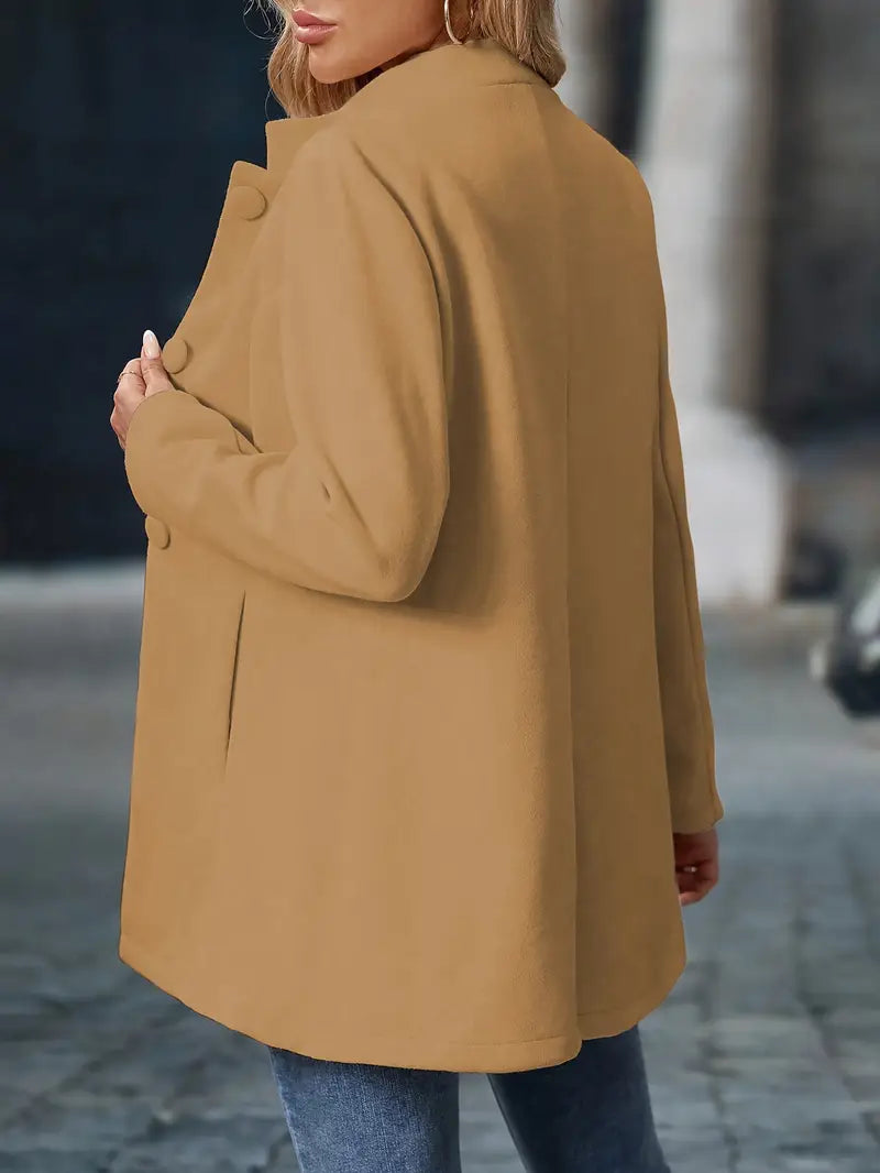 Manon - Veste Élégante Col Montant Boutonnée