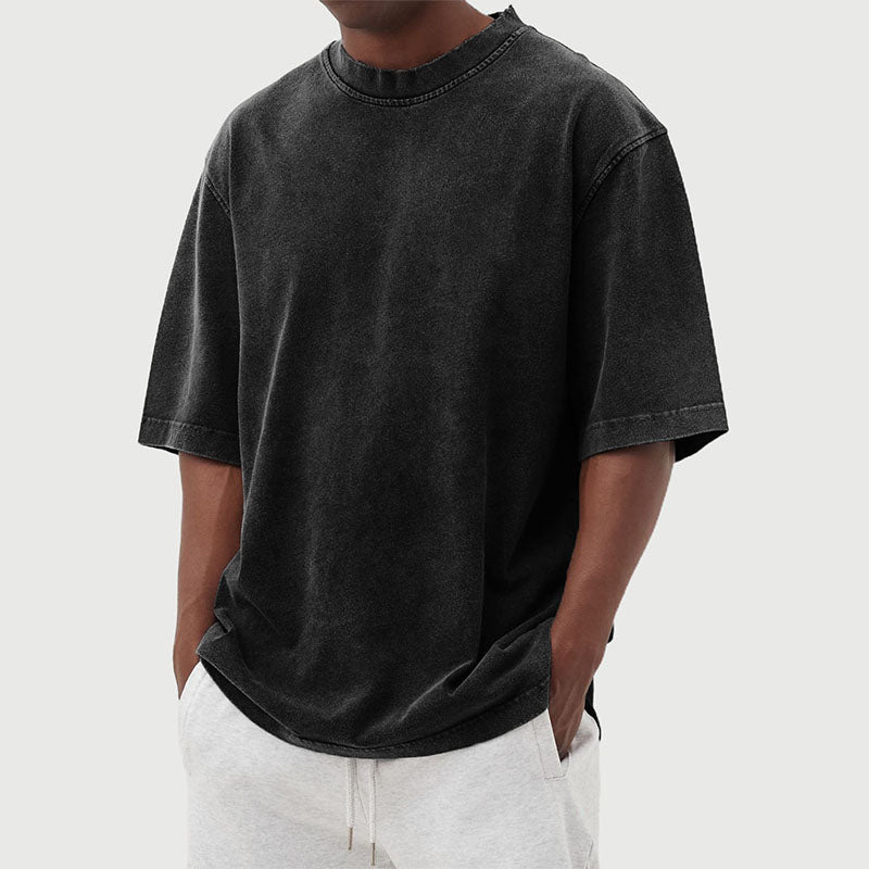 Julien - T-Shirt Vintage Délavé Oversize Homme