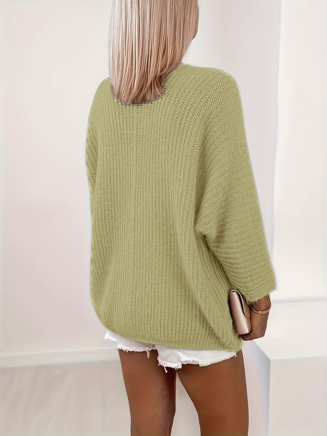 Karine - Cardigan Élégant Oversize Grosse Maille