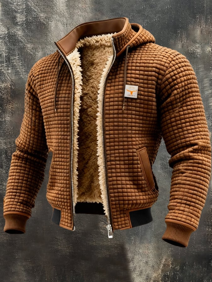 Olivier - Veste Chic Gaufrée Doublée Sherpa